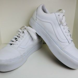 Vans Old Skool Platform True White Sz 8.5